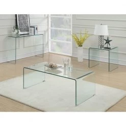 22 in. Clear Square Glass End Table by Coaster Home Furnishings -Coaster Home Furnishings Shop clear coaster home furnishings end side tables 705327 1f 1000