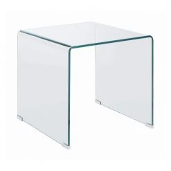22 in. Clear Square Glass End Table by Coaster Home Furnishings