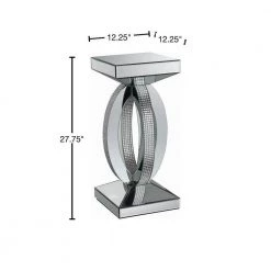 Avonlea 12.25in Clear Mirror Glass Square End Table with Lower Shelf by Coaster Home Furnishings -Coaster Home Furnishings Shop clear coaster home furnishings end side tables 722517 40 1000