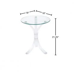 Round Accent Table Clear by Coaster Home Furnishings -Coaster Home Furnishings Shop clear coaster home furnishings end side tables 900490 40 1000