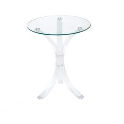 Round Accent Table Clear by Coaster Home Furnishings