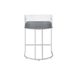 32.5 in. H Clear Acrylic Low Back Metal Frame Counter Height Stool with Leatherette Seat (Set of 2) by Coaster Home Furnishings 14 32.5 in. H Clear Acrylic Low Back Metal Frame Counter Height Stool with Leatherette Seat (Set of 2) by Coaster Home Furnishings -Coaster Home Furnishings Shop clear grey and chrome coaster home furnishings bar stools 183405 4f 1000