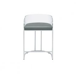 32.5 in. H Clear Acrylic Low Back Metal Frame Counter Height Stool with Leatherette Seat (Set of 2) by Coaster Home Furnishings 13 32.5 in. H Clear Acrylic Low Back Metal Frame Counter Height Stool with Leatherette Seat (Set of 2) by Coaster Home Furnishings -Coaster Home Furnishings Shop clear grey and chrome coaster home furnishings bar stools 183405 c3 1000