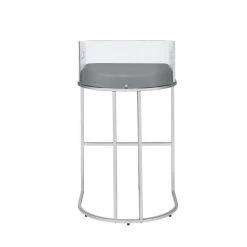 38.5 in. H Chrome and Grey Acrylic Low Back Metal Frame Bar Stool (Set of 2) by Coaster Home Furnishings -Coaster Home Furnishings Shop clear grey and chrome coaster home furnishings bar stools 183406 4f 1000