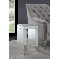 12in Silver Square Clear Mirror Side Table by Coaster Home Furnishings 13 12in Silver Square Clear Mirror Side Table by Coaster Home Furnishings -Coaster Home Furnishings Shop clear mirror coaster home furnishings end side tables 930207 31 1000