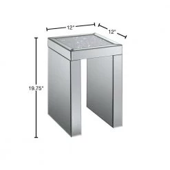 12in Silver Square Clear Mirror Side Table by Coaster Home Furnishings 10 12in Silver Square Clear Mirror Side Table by Coaster Home Furnishings -Coaster Home Furnishings Shop clear mirror coaster home furnishings end side tables 930207 40 1000