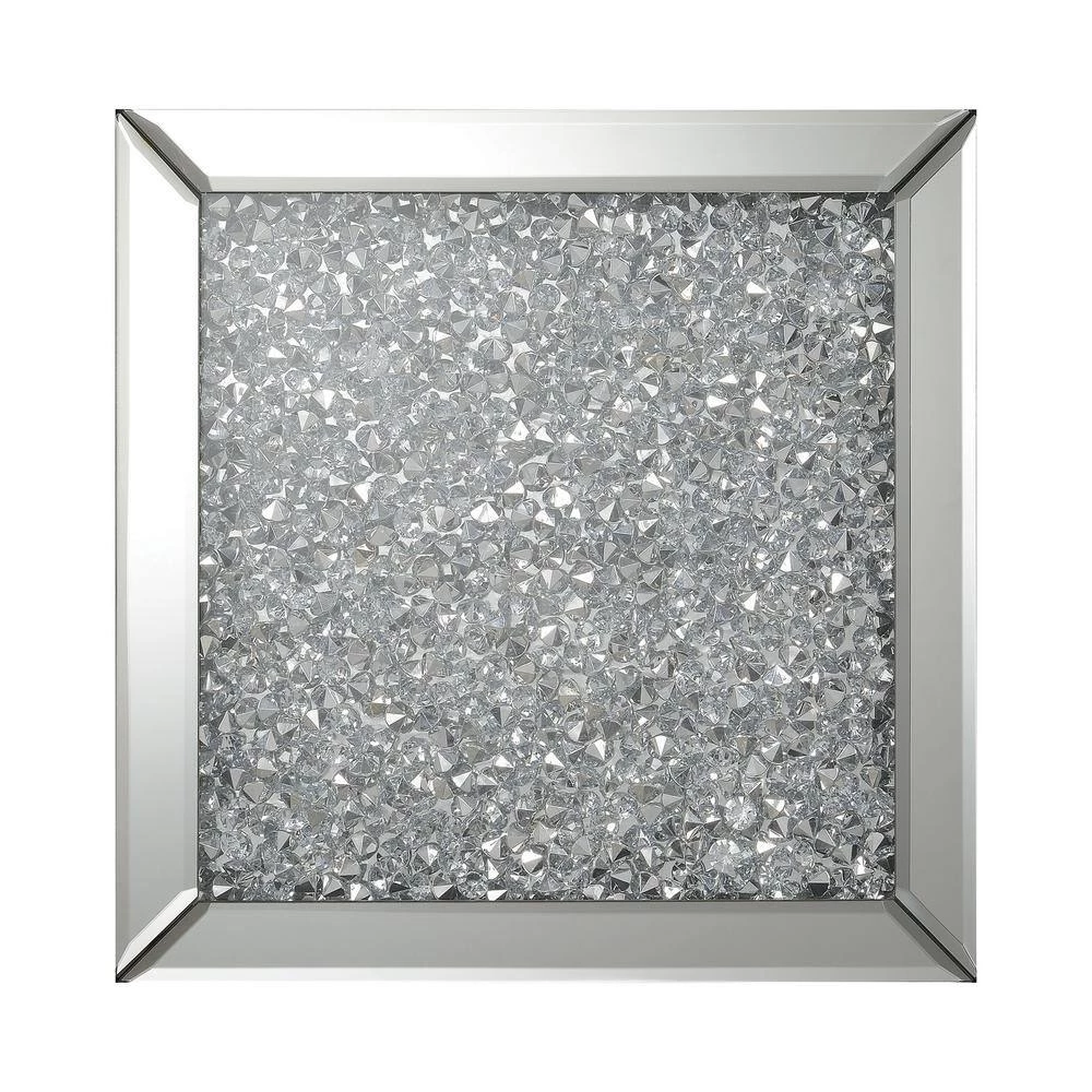 12in Silver Square Clear Mirror Side Table by Coaster Home Furnishings 7 12in Silver Square Clear Mirror Side Table by Coaster Home Furnishings - Image 5