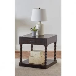 Christine 23.25 in. Coffee Bean Rectangle Wood End Table with Drawer by Coaster Home Furnishings -Coaster Home Furnishings Shop coffee bean coaster home furnishings end side tables 722577 31 1000