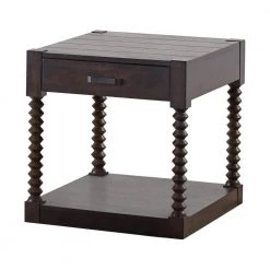 Christine 23.25 in. Coffee Bean Rectangle Wood End Table with Drawer by Coaster Home Furnishings