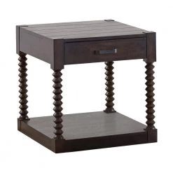 Christine 23.25 in. Coffee Bean Rectangle Wood End Table with Drawer by Coaster Home Furnishings -Coaster Home Furnishings Shop coffee bean coaster home furnishings end side tables 722577 c3 1000