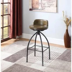 34.5 in. Cognac and Black Low Back Metal Frame Swivel Bar Stool by Coaster Home Furnishings -Coaster Home Furnishings Shop cognac and black coaster home furnishings bar stools 182048 40 1000