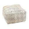Cream and Black Woven Upholstered Floor Pouf by Coaster Home Furnishings -Coaster Home Furnishings Shop cream and black coaster home furnishings ottomans 991008 64 1000