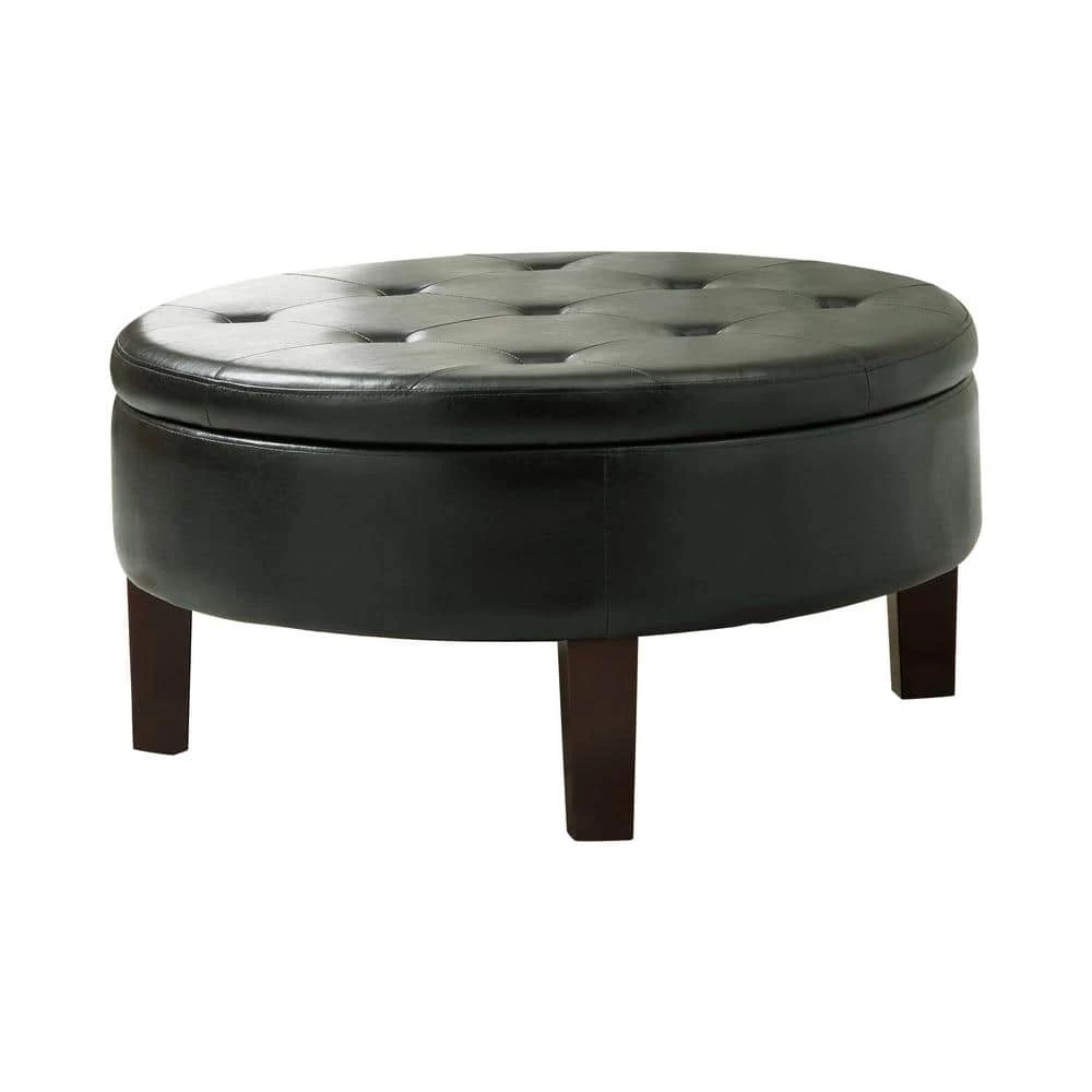 Dark Brown Tufted Lift Top Storage Ottoman by Coaster Home Furnishings 4 Dark Brown Tufted Lift Top Storage Ottoman by Coaster Home Furnishings - Image 2