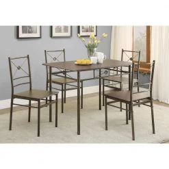 5-Piece Dark Bronze Wood Top Dining Set by Coaster Home Furnishings -Coaster Home Furnishings Shop dark bronze coaster home furnishings dining room sets 100033 31 1000