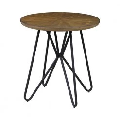 Churchill 23.5 in. Dark Brown and Black Round Wood End Table by Coaster Home Furnishings -Coaster Home Furnishings Shop dark brown and black coaster home furnishings end side tables 722897 c3 1000