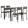 5-Piece Ark Brown and Matte Black Wood Top Dining Set by Coaster Home Furnishings -Coaster Home Furnishings Shop dark brown and matte black coaster home furnishings dining room sets 150505 64 1000