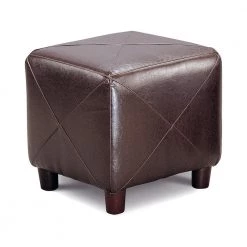 Dark Brown Cube Shaped Ottoman by Coaster Home Furnishings -Coaster Home Furnishings Shop dark brown coaster home furnishings ottomans 500124 31 1000