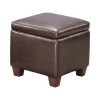 Dark Brown Cube Shaped Storage Ottoman by Coaster Home Furnishings -Coaster Home Furnishings Shop dark brown coaster home furnishings ottomans 500903 64 1000