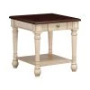 23.5 in. Dark Cherry and Antique White Rectangle Wood End Table with Storage Shelf by Coaster Home Furnishings -Coaster Home Furnishings Shop dark cherry and antique white coaster home furnishings end side tables 704417 64 1000