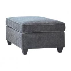 Mccord Dark Grey Upholstered Ottoman by Coaster Home Furnishings -Coaster Home Furnishings Shop dark grey and dark brown coaster home furnishings ottomans 509348 c3 1000