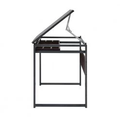 Pantano 42 in. Rectangular Dark Gunmetal and Chestnut Drafting Writing Desk with Glass Top by Coaster Home Furnishings -Coaster Home Furnishings Shop dark gunmetal coaster home furnishings writing desks 805571 40 1000