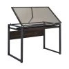 Pantano 42 in. Rectangular Dark Gunmetal and Chestnut Drafting Writing Desk with Glass Top by Coaster Home Furnishings 1 Pantano 42 in. Rectangular Dark Gunmetal and Chestnut Drafting Writing Desk with Glass Top by Coaster Home Furnishings -Coaster Home Furnishings Shop dark gunmetal coaster home furnishings writing desks 805571 64 1000