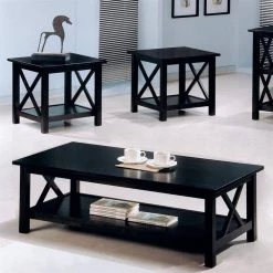 Briarcliff 3-Piece 48 in. Dark Merlot Large Rectangle Wood Coffee Table Set with Shelf by Coaster Home Furnishings -Coaster Home Furnishings Shop dark merlot coaster home furnishings coffee tables 5909 31 1000