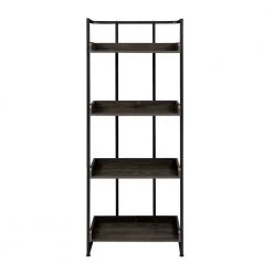 Ember 67.5in Dark Oak and Sandy Black 4-Shelf Bookcase by Coaster Home Furnishings -Coaster Home Furnishings Shop dark oak and sandy black coaster home furnishings bookcases bookshelves 803412 c3 1000
