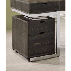 Noorvik Dark Oak File Cabinet with 2-Drawers and Casters by Coaster Home Furnishings -Coaster Home Furnishings Shop dark oak coaster home furnishings file cabinets 881572 31 1000