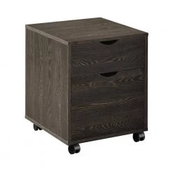 Noorvik Dark Oak File Cabinet with 2-Drawers and Casters by Coaster Home Furnishings