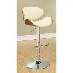 Ecru and Chrome Adjustable Bar Stool by Coaster Home Furnishings 9 Ecru and Chrome Adjustable Bar Stool by Coaster Home Furnishings -Coaster Home Furnishings Shop ecru chrome coaster home furnishings bar stools 130505 31 1000