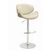 Ecru and Chrome Adjustable Bar Stool by Coaster Home Furnishings -Coaster Home Furnishings Shop ecru chrome coaster home furnishings bar stools 130505 64 1000