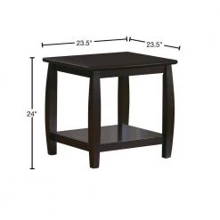 Marina Shelf Cappuccino with Bottom End Table by Coaster Home Furnishings -Coaster Home Furnishings Shop espresso coaster home furnishings end side tables 701077 40 1000