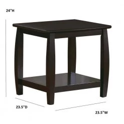 Marina Shelf Cappuccino with Bottom End Table by Coaster Home Furnishings -Coaster Home Furnishings Shop espresso coaster home furnishings end side tables 701077 4f 1000