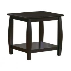 Marina Shelf Cappuccino with Bottom End Table by Coaster Home Furnishings