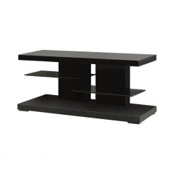 47 in. Glossy Black TV Console Fits TV's up to 50in. with 2 Shelves by Coaster Home Furnishings