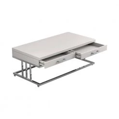 47.25 in. Glossy White and Chrome Rectangle Wood Coffee Table with 2-Drawers by Coaster Home Furnishings 12 47.25 in. Glossy White and Chrome Rectangle Wood Coffee Table with 2-Drawers by Coaster Home Furnishings -Coaster Home Furnishings Shop glossy white and chrome coaster home furnishings coffee tables 723138 c3 1000