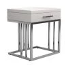 22 in. Glossy White and Chrome Rectangle Wood End Table with Single Drawer by Coaster Home Furnishings -Coaster Home Furnishings Shop glossy white and chrome coaster home furnishings end side tables 723137 64 1000