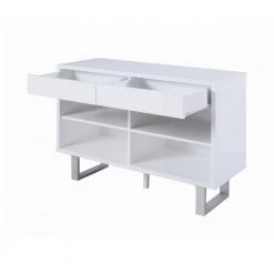 42 in. Glossy White Rectangle Wood Sofa Table with 2-Drawers by Coaster Home Furnishings -Coaster Home Furnishings Shop glossy white coaster home furnishings console tables 705699 c3 1000
