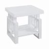 22 in. Glossy White Rectangle Wood End Table with Lower Shelf by Coaster Home Furnishings -Coaster Home Furnishings Shop glossy white coaster home furnishings end side tables 705707 64 1000
