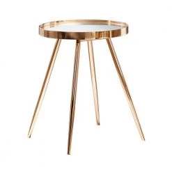 Sophia 17.75 in. Gold Round Mirror Glass End Table by Coaster Home Furnishings -Coaster Home Furnishings Shop gold coaster home furnishings end side tables 723917 c3 1000
