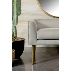 Light Grey and Gold Bench with Low Back 24.5 in. x 50.5 in. x 22.75 in. by Coaster Home Furnishings -Coaster Home Furnishings Shop gold light grey coaster home furnishings bedroom benches 905687 4f 1000