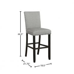 44.5 in. H Antique Noir and Grey Solid Back Wood Frame Bar Stools with Nailhead Trim (Set of 2) by Coaster Home Furnishings -Coaster Home Furnishings Shop grey and antique noir coaster home furnishings bar stools 193129 40 1000