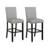 44.5 in. H Antique Noir and Grey Solid Back Wood Frame Bar Stools with Nailhead Trim (Set of 2) by Coaster Home Furnishings -Coaster Home Furnishings Shop grey and antique noir coaster home furnishings bar stools 193129 64 1000