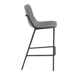 39.25 in. Black and Grey Upholstered Low Back Metal Frame Bar Stool (Set of 2) by Coaster Home Furnishings -Coaster Home Furnishings Shop grey and black coaster home furnishings bar stools 183453 1f 1000