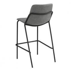 39.25 in. Black and Grey Upholstered Low Back Metal Frame Bar Stool (Set of 2) by Coaster Home Furnishings -Coaster Home Furnishings Shop grey and black coaster home furnishings bar stools 183453 44 1000