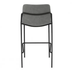 39.25 in. Black and Grey Upholstered Low Back Metal Frame Bar Stool (Set of 2) by Coaster Home Furnishings -Coaster Home Furnishings Shop grey and black coaster home furnishings bar stools 183453 4f 1000