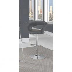 35in. Grey and Chrome Open Back Metal Frame Adjustable Bar Stool by Coaster Home Furnishings -Coaster Home Furnishings Shop grey and chrome coaster home furnishings bar stools 120397 31 1000