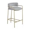32.5 in. H Gold and Grey Low Back Metal Frame Counter Height Stool with Velvet Seat by Coaster Home Furnishings 1 32.5 in. H Gold and Grey Low Back Metal Frame Counter Height Stool with Velvet Seat by Coaster Home Furnishings -Coaster Home Furnishings Shop grey and gold coaster home furnishings bar stools 182159 64 1000
