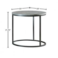 23 in. Grey and Gunmetal Round Wood Top End Table by Coaster Home Furnishings 8 23 in. Grey and Gunmetal Round Wood Top End Table by Coaster Home Furnishings -Coaster Home Furnishings Shop grey and gunmetal coaster home furnishings end side tables 736027 40 1000